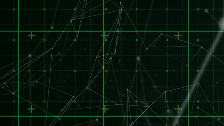 Animation of network of connections in digital space