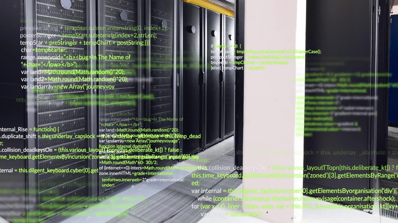 Animation of data processing over computer servers