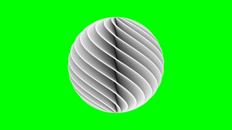 abstract sphere on white background. isolated 3d illustration