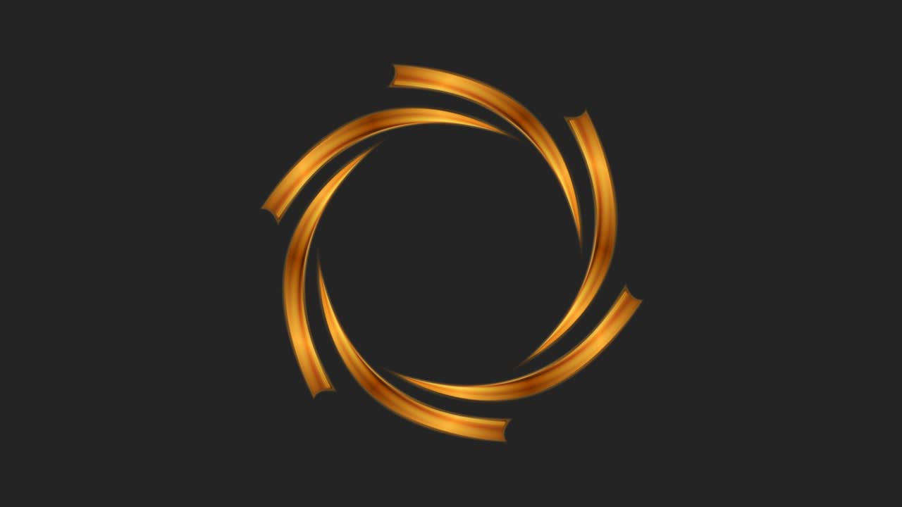 럭셔리 골든 지오메트릭 둥근 모양 모션 디자인