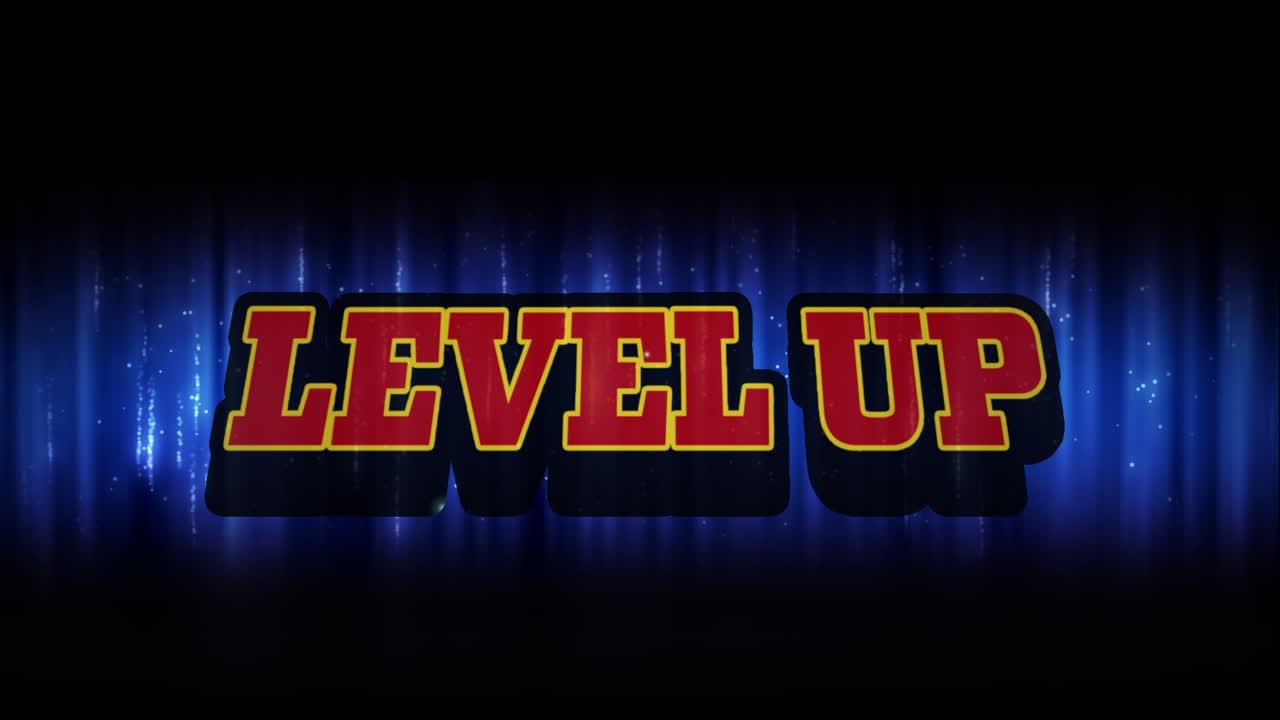 Animation of start text over red liquid background