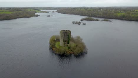 Cloughoughter-castle-drone-aerial-shot.-Ireland.-February-2022