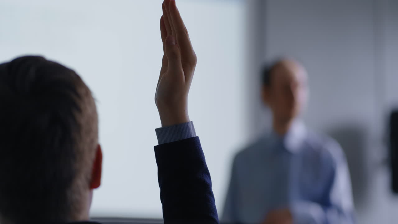 Business Presentation with Audience Questions