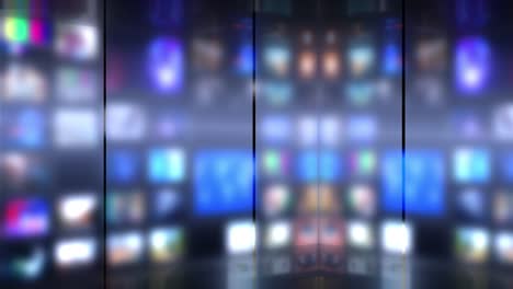 tv wall, looped video, used news studio background loop
