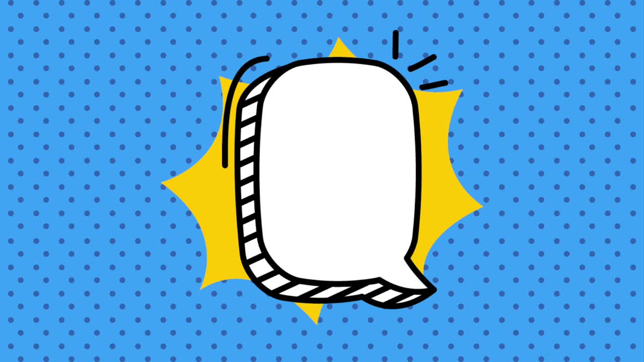 pop art habla animado de burbuja hd