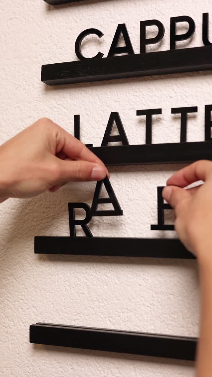 Installing a Coffee Shop Menu Board