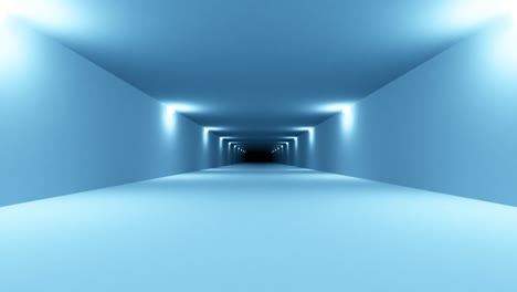 empty blue tunnel