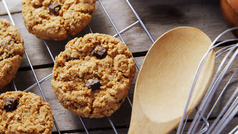 fresh baked cookies kept over a cooling rack 4k