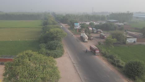 vehicals-going-on-the-road-drone-shot-punjab