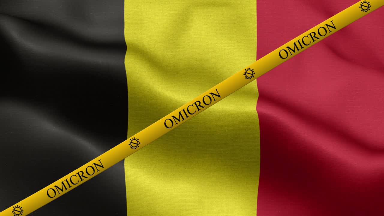 variante de omicron y franja de prohibición en la bandera de bélgica