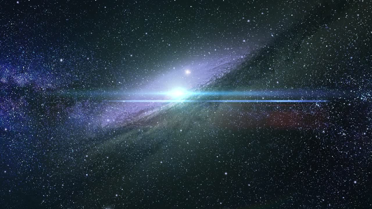 중간 공간에 밝은 빛이 있는 4k 은하