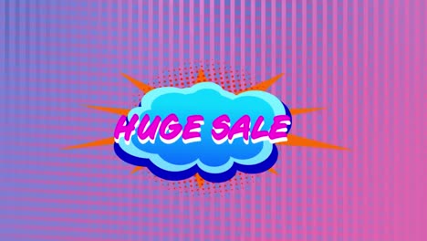 Huge-sale-graphic-on-cloud-shaped-banner