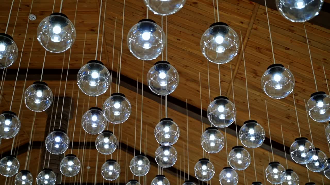 Close up of lighting decor. Beautiful luxury light lamp decor