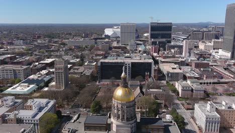 antena 4k del centro de atlanta desde la universidad estatal de georgia