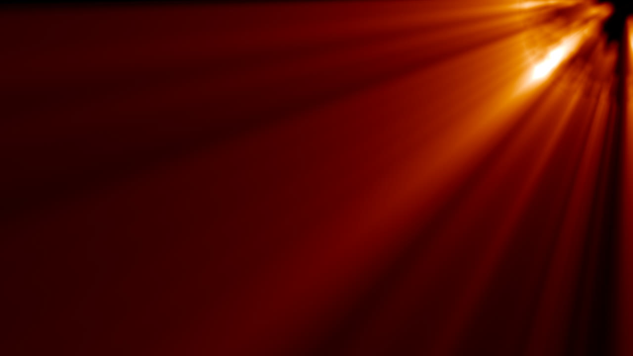Abstract Red Light Rays Moving on Dark Background
