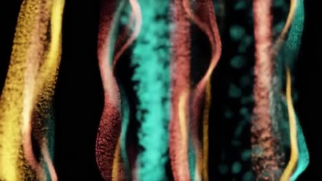 abstract colorful particle lines