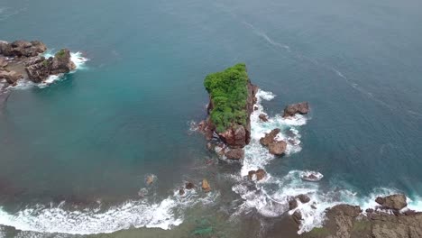 aerial jungwok beach gunung kidul regency, yogyakarta, indonesia