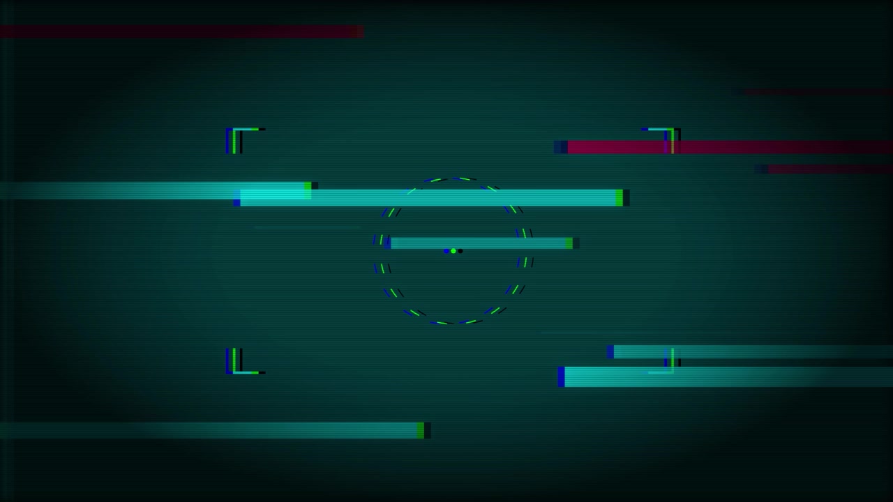 Digital Camera Viewfinder Overlay with Glitch Effect