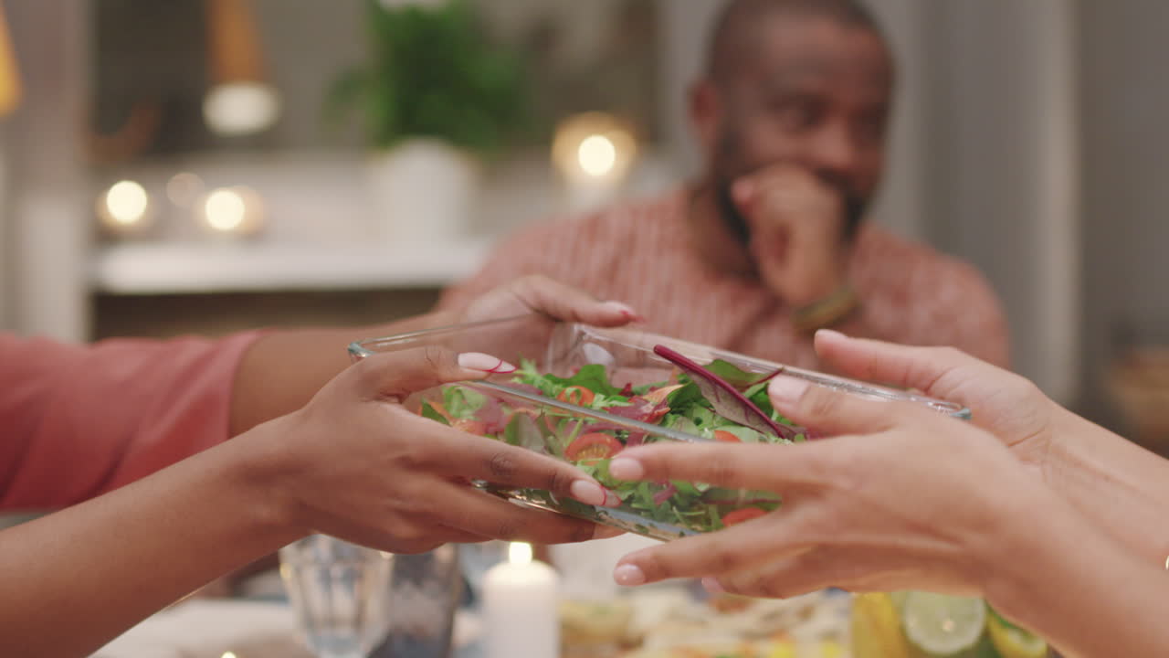 Family At Dinner Table