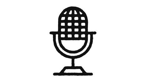 podcasts icono de animación de imágenes y canal alfa
