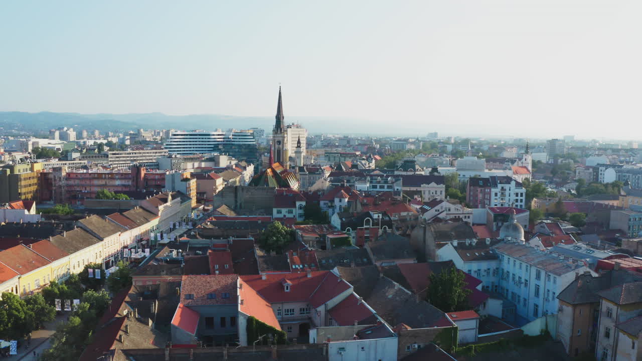 유럽 도시 의 공중 에서 볼 수 있는 모습