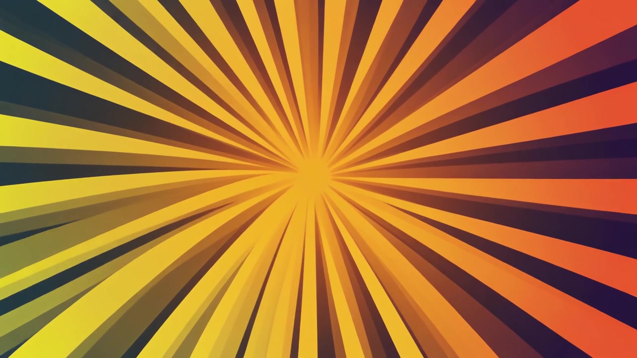 Rotating Sunburst Background with Warm Gradient Colors