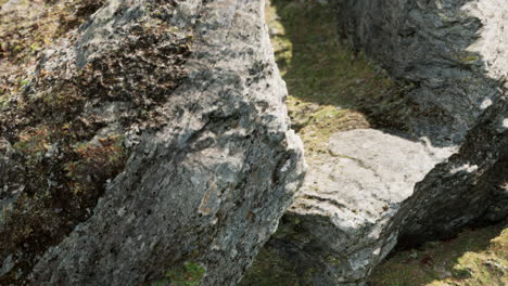 close up of rocky stones formation