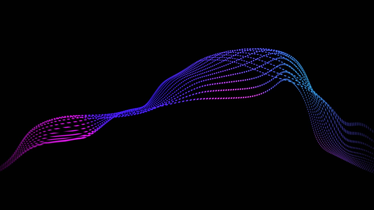 Animation of network of connections with data transfer over black background