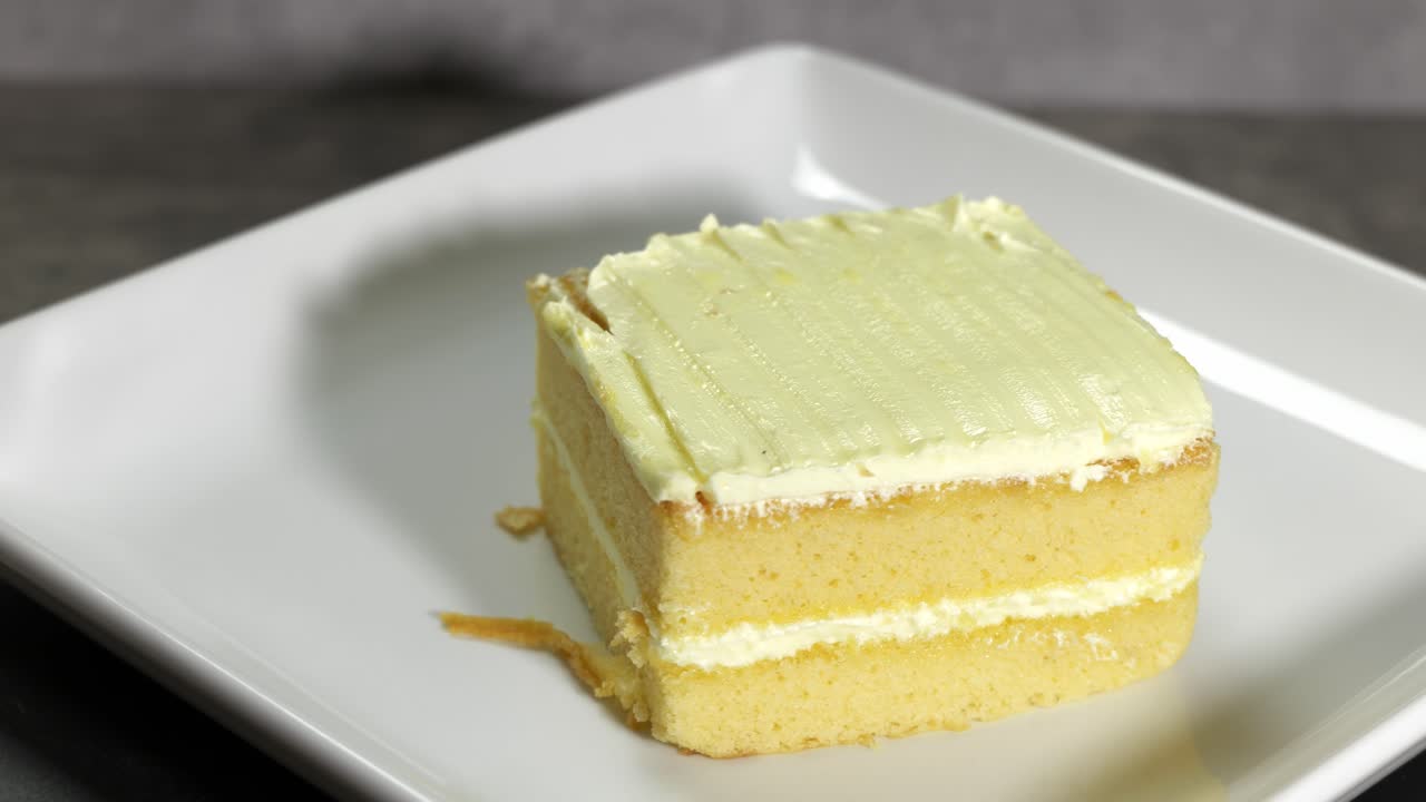 Slice of vanilla cake