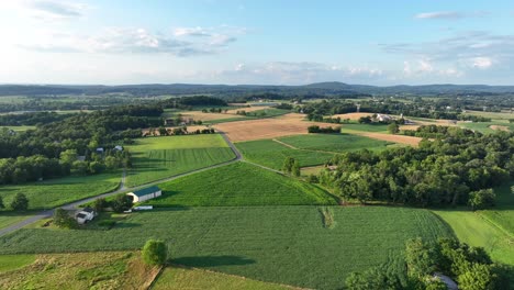 rolling hills of rural usa