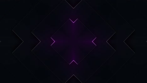 dark geometric abstract background with purple neon light