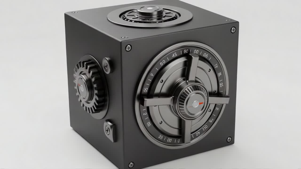 A High-Tech Safe with Complex Dial Mechanism and Ventilation, Showcasing Modern Security Features and Ingenious Locking System for Enhanced Protection