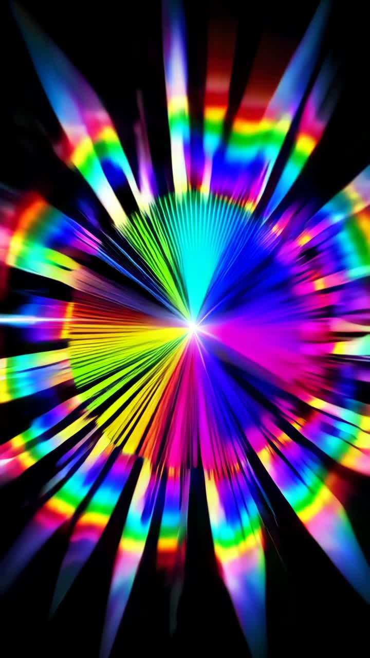 Vibrant Radial Light Spectrum Bursts