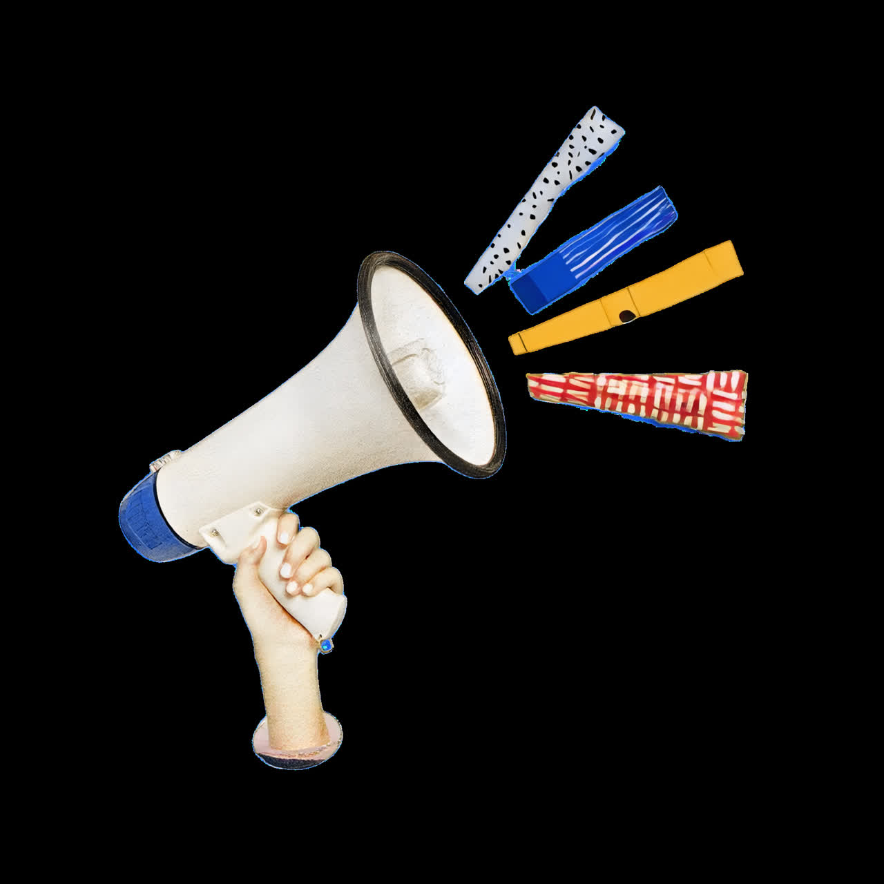 Amplify creative communication effectively animation isolated asset, transparent 4K video, alpha