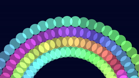 vibrant circles forming a colorful pattern on a dark background