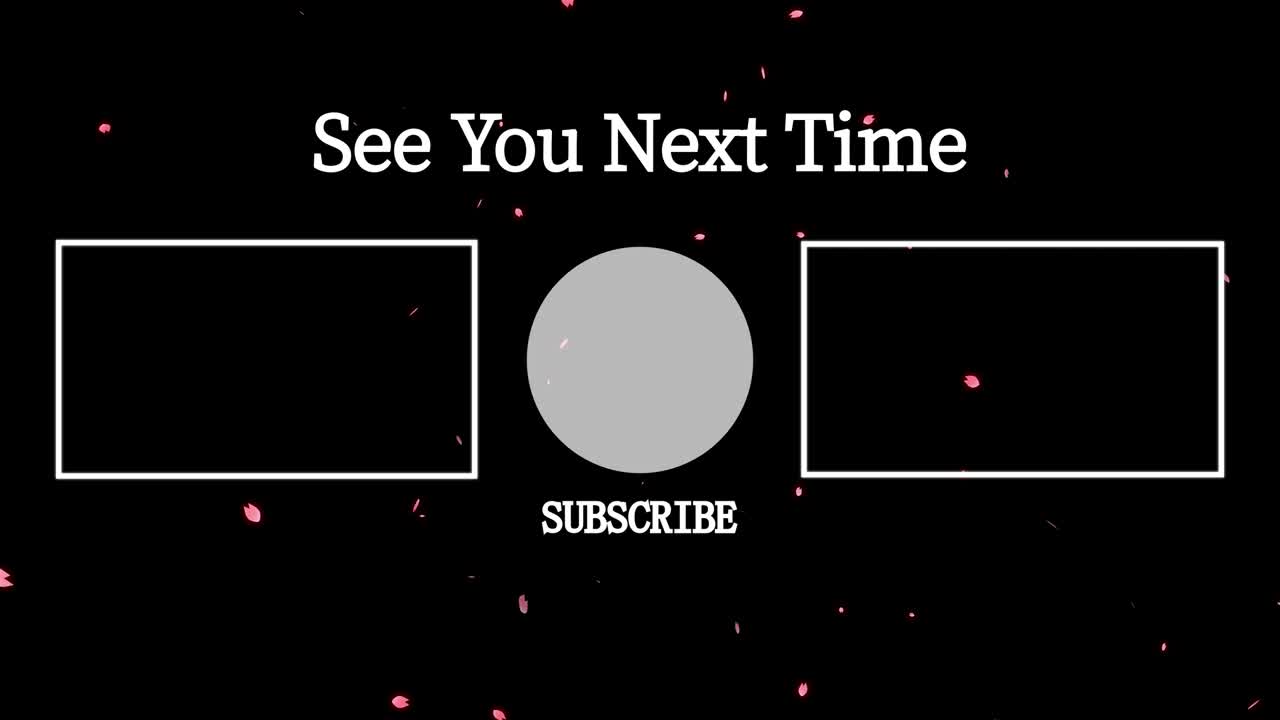 체리 꽃 잎자루 입자 끝 카드 끝 화면 모션 그래픽