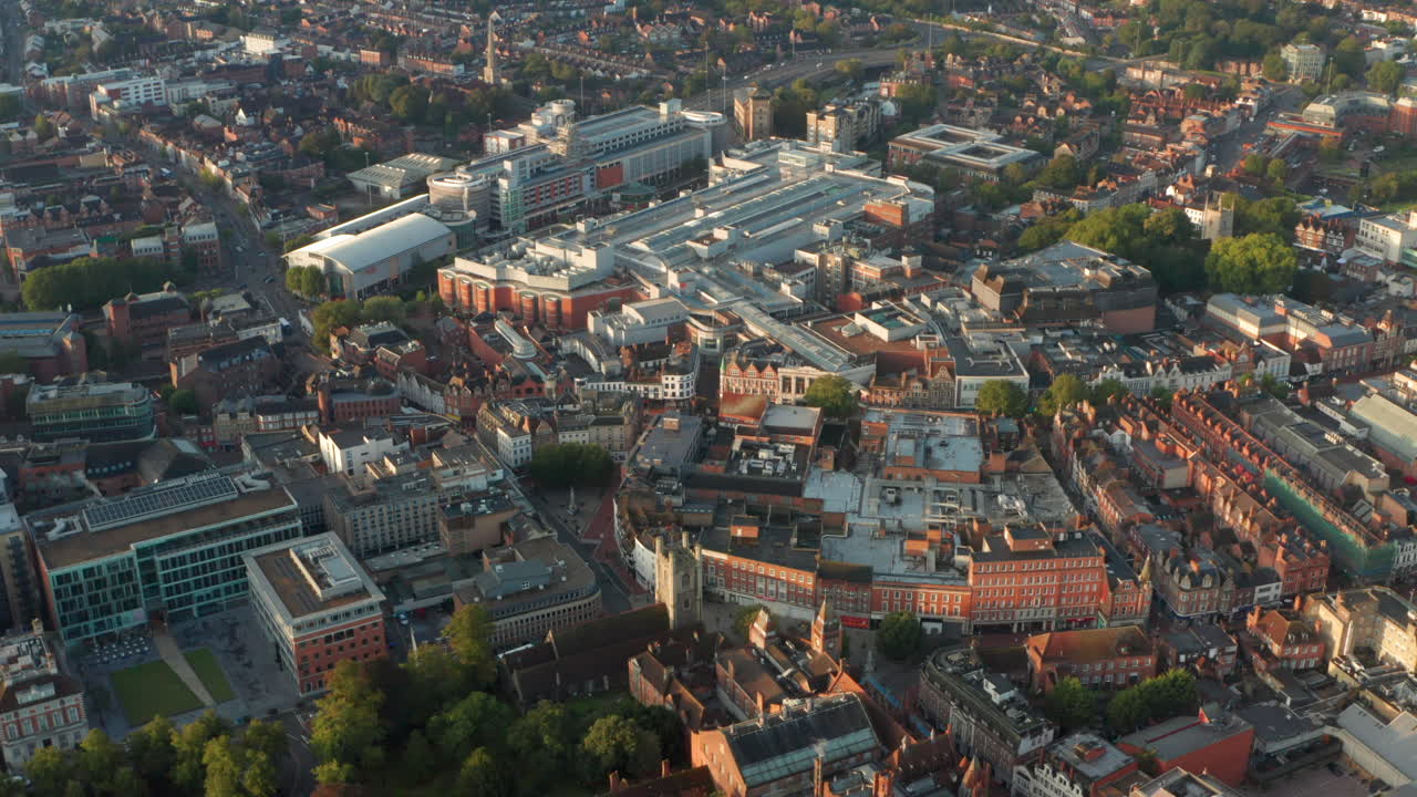 영국 센트럴 리딩 타운 위에서  ⁇  다운 공중 촬영