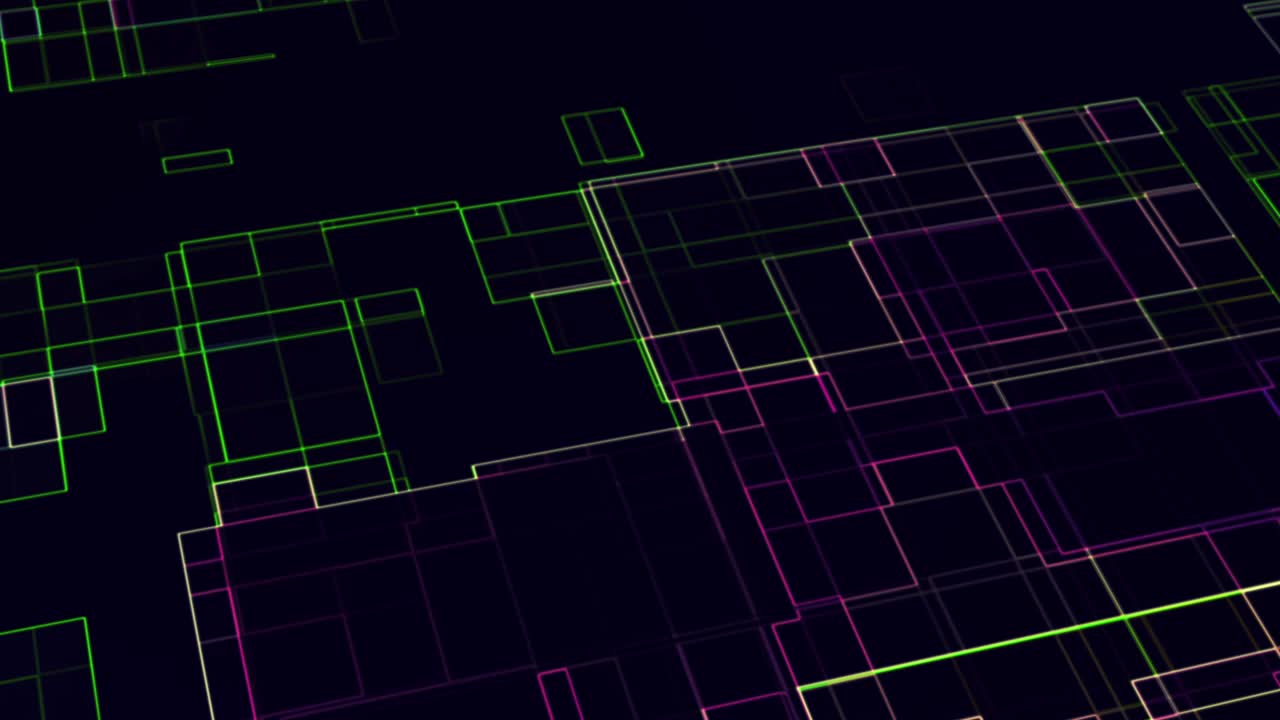 추상적인 전자 회로 루프: 녹색 스 비디오