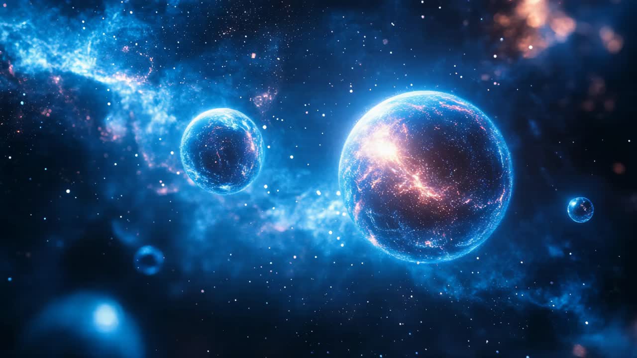 Two Glowing Planets in a Nebula