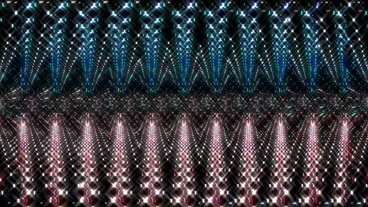 líneas brillantes que establecen el movimiento de la onda, coloridas, sobre un fondo negro