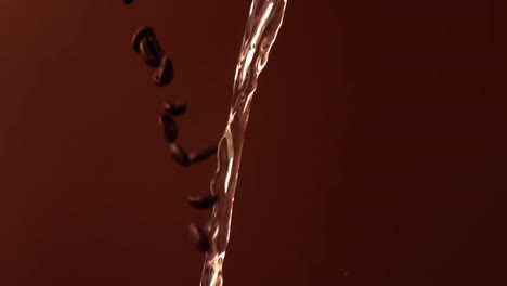 Coffee-beans-and-water-pouring