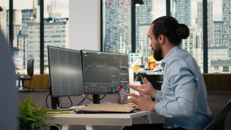 brokerage company colleagues shocked by black swan event shaking global finance