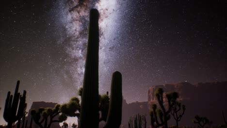 la vía láctea sobre el desierto de utah, ee.uu.
