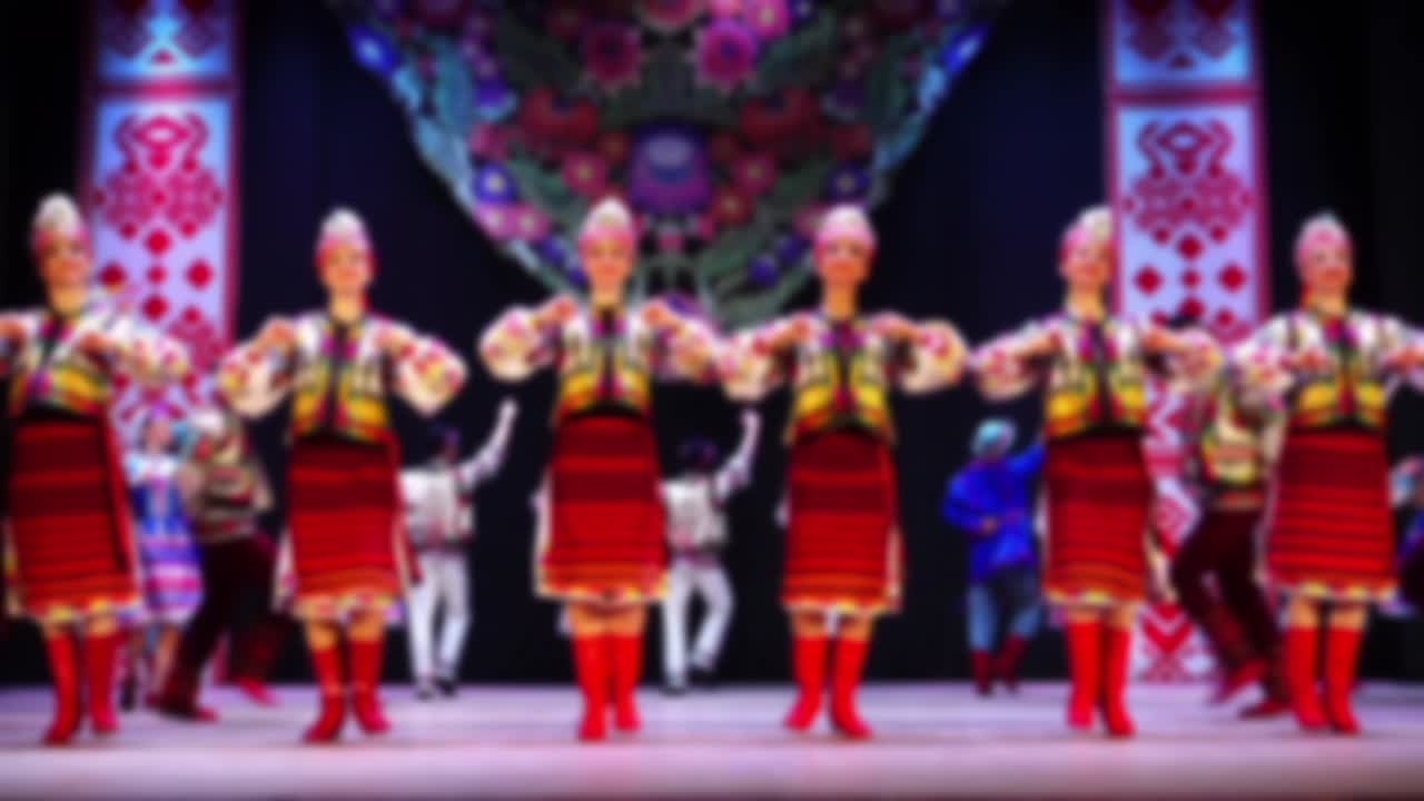 Ukrayna ulusal dansları. Odak dışı.