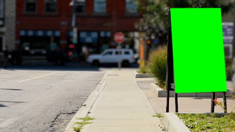 empty menu board on the street 4k