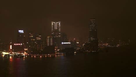 hong kong cityscape at night