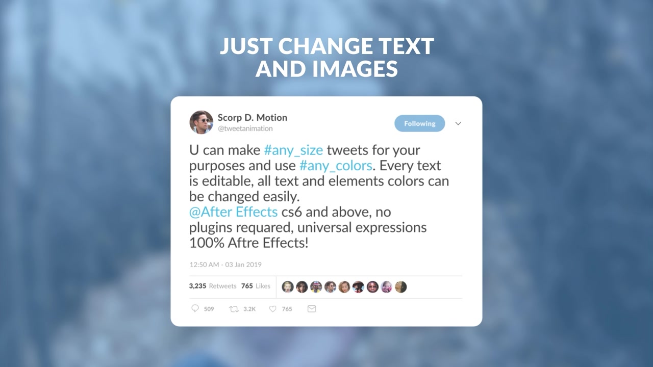 Modello di post per social media modificabile per l'editing video