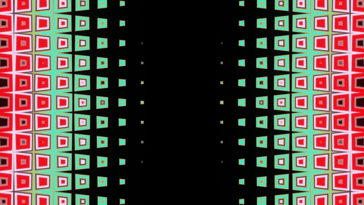 Pulsating animation of abstract shapes for visualization LED panels and screens