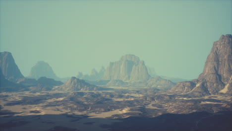 vast desert landscape with majestic mountains