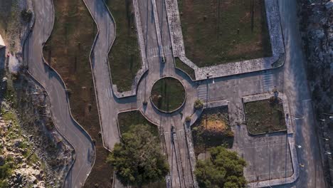 aerial view of an abandoned driving track